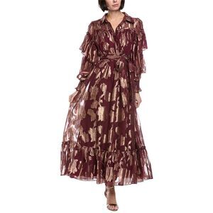 Fate Womens  Fil Coupe Maxi Dress, Purple